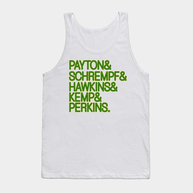 Seattle SuperSonics Retro 90s Lineup Fan Art Tank Top by darklordpug